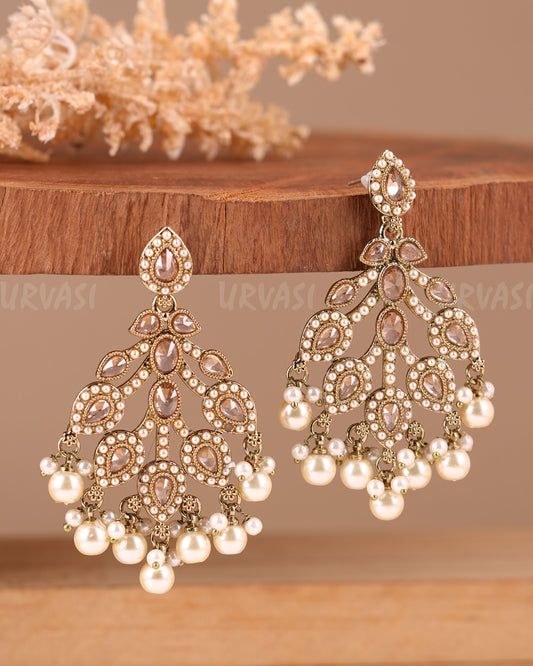 Mehendi Polish Tear-Drop Hanging Jhumka Earrings ER 272