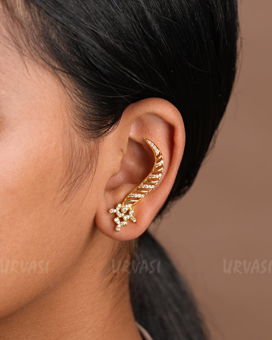 Floral Replica AD Ear-Cuff Earrings ER 916