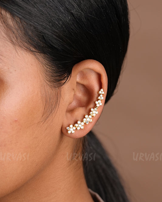Star-Designed AD Ear-Cuff Earrings ER 918