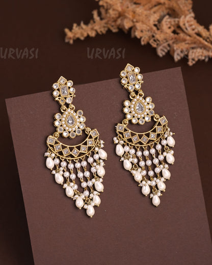 Mehendi Polish Chandbhali Designed Hanging Earrings ER 926