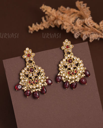 Mehendi Polish Floral Hanging Earrings ER 936