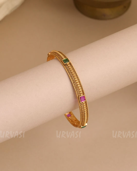 Gold-Toned Non-Idol Stone-Studded Bangles BA 455