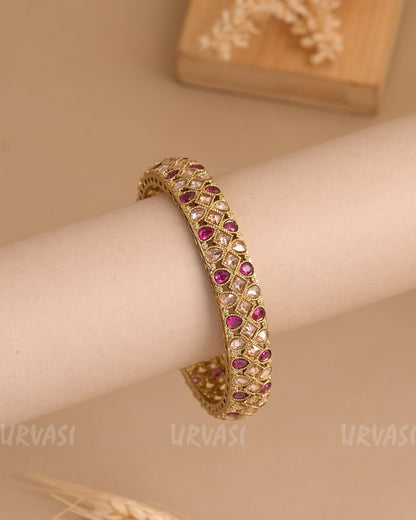 Mehendi Polish Tear-Drop Reverse AD Bangles BA 442