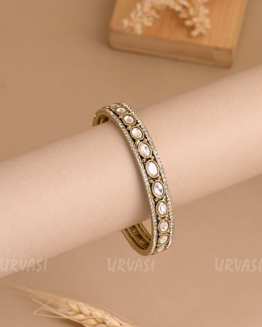 Mehendi polish Polki Studded AD Bangles BA 424