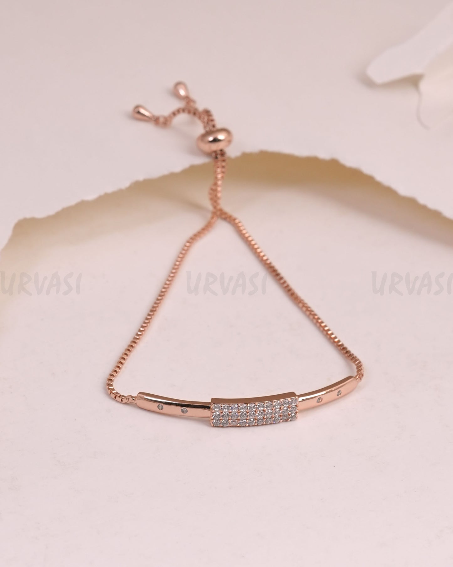 Rose-Gold Polish Adjustable AD Bracelets BR 142