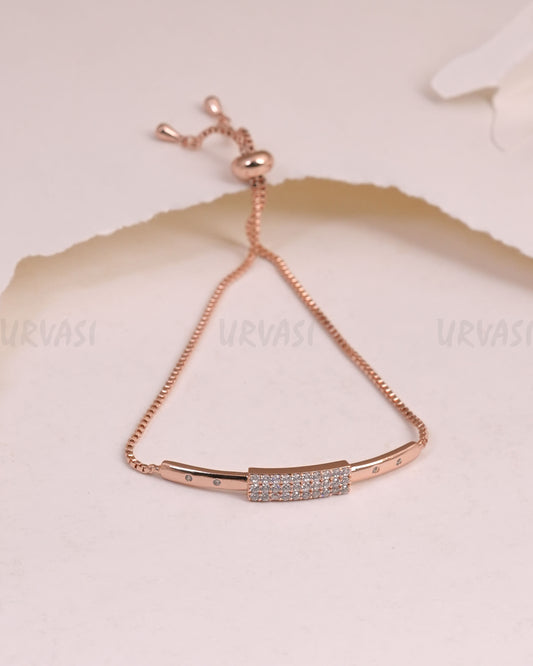 Rose-Gold Polish Adjustable AD Bracelets BR 142