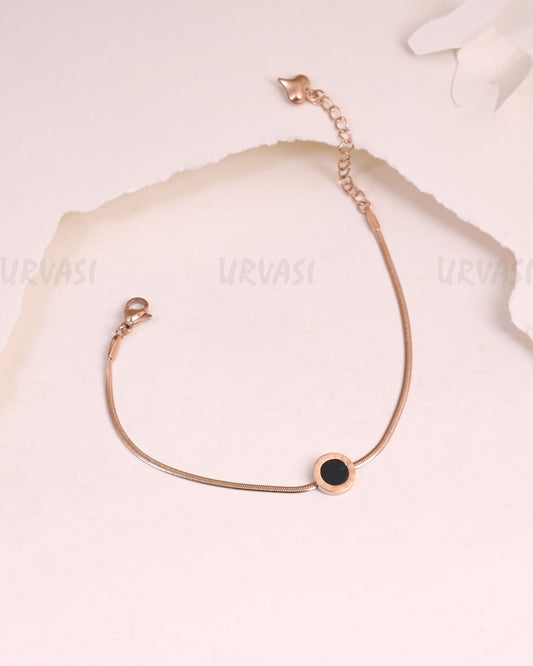 Rose-Gold Compass Designed Stainless-Steel Bracelets BR 144