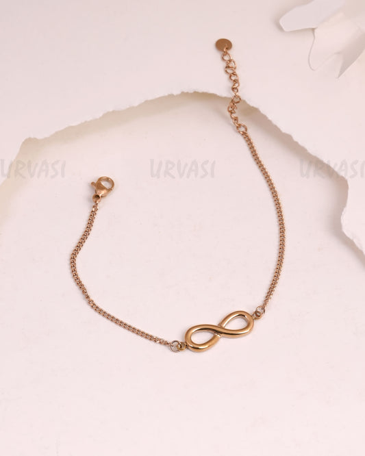 Rose-Gold Polish Infinity Designed Bracelets  BR 145