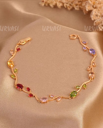 Rose-Gold Polish Tulips Designed Bracelets BR 149