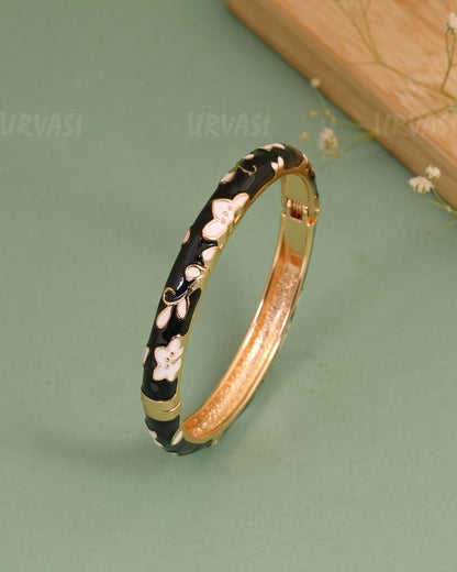 Gold-Enamel Meenakari Cuff Bangles BA 464