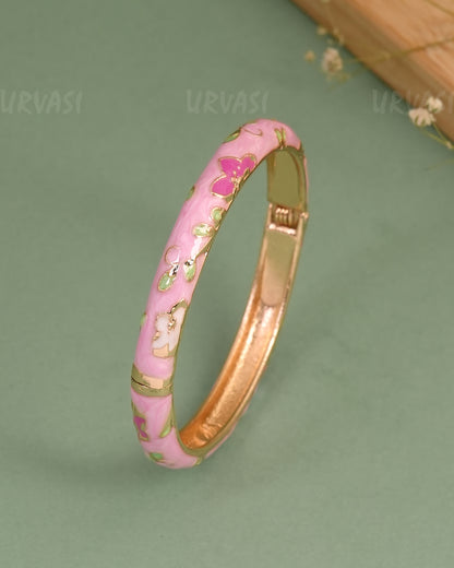 Gold-Enamel Meenakari Cuff Bangles BA 467
