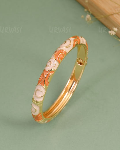 Gold-Enamel Meenakari Cuff Bangles BA 463