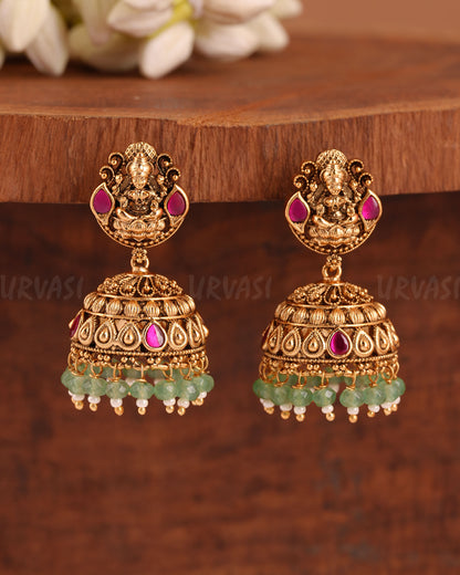 Gold-Toned Lakshmi Floral Earrings ER 240