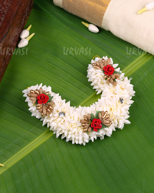 Traditional Artificial Stretchable Mullapoo (Jasmine Flower)Hair Accessories HR 16
