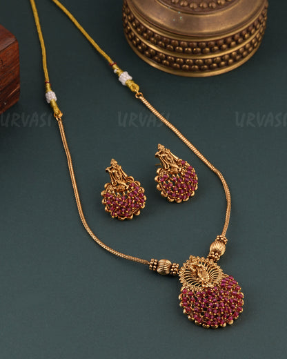 Gold-Toned  Krishna Ghungroo Long Necklace 1667