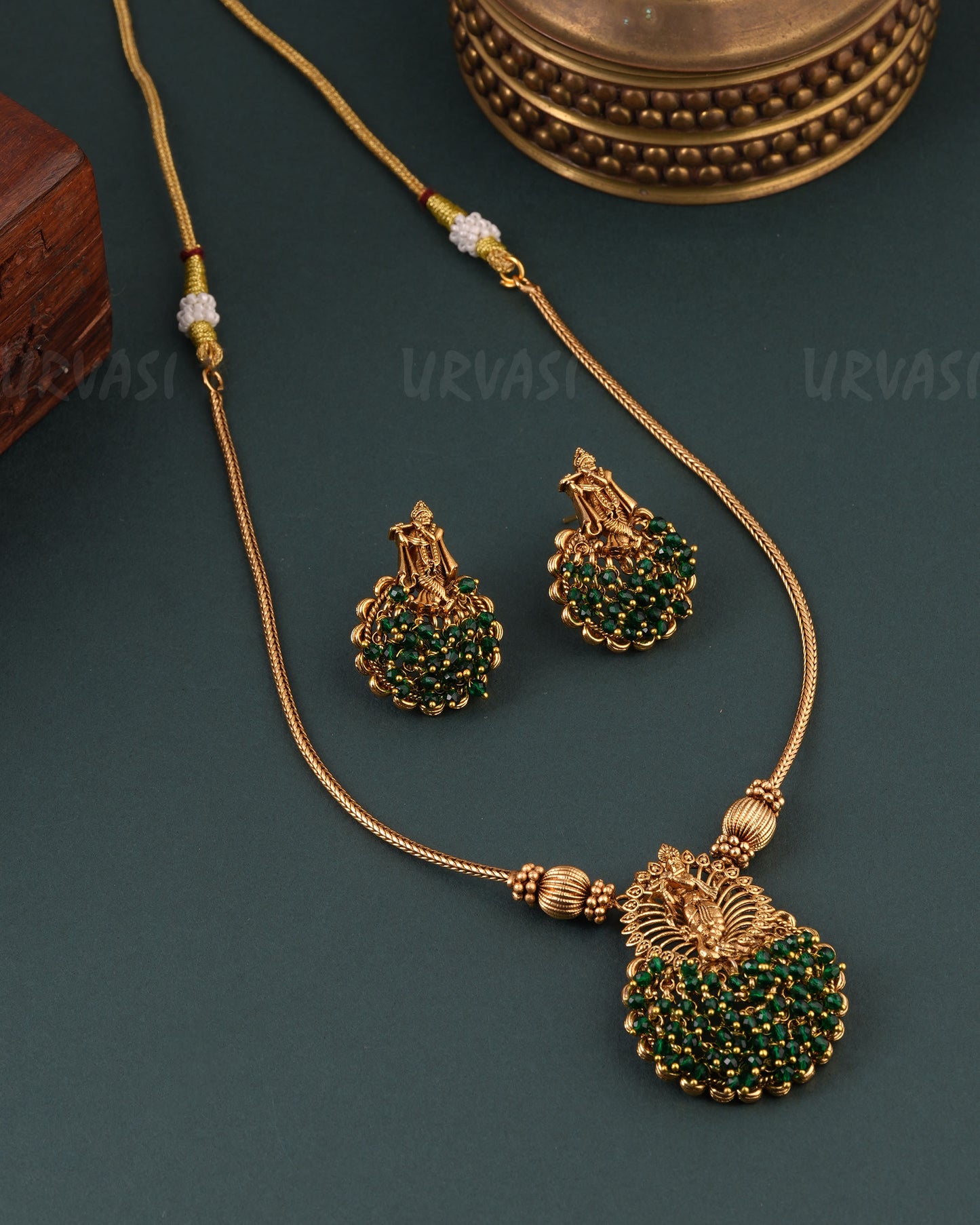 Gold-Toned  Krishna Ghungroo Long Necklace 1667