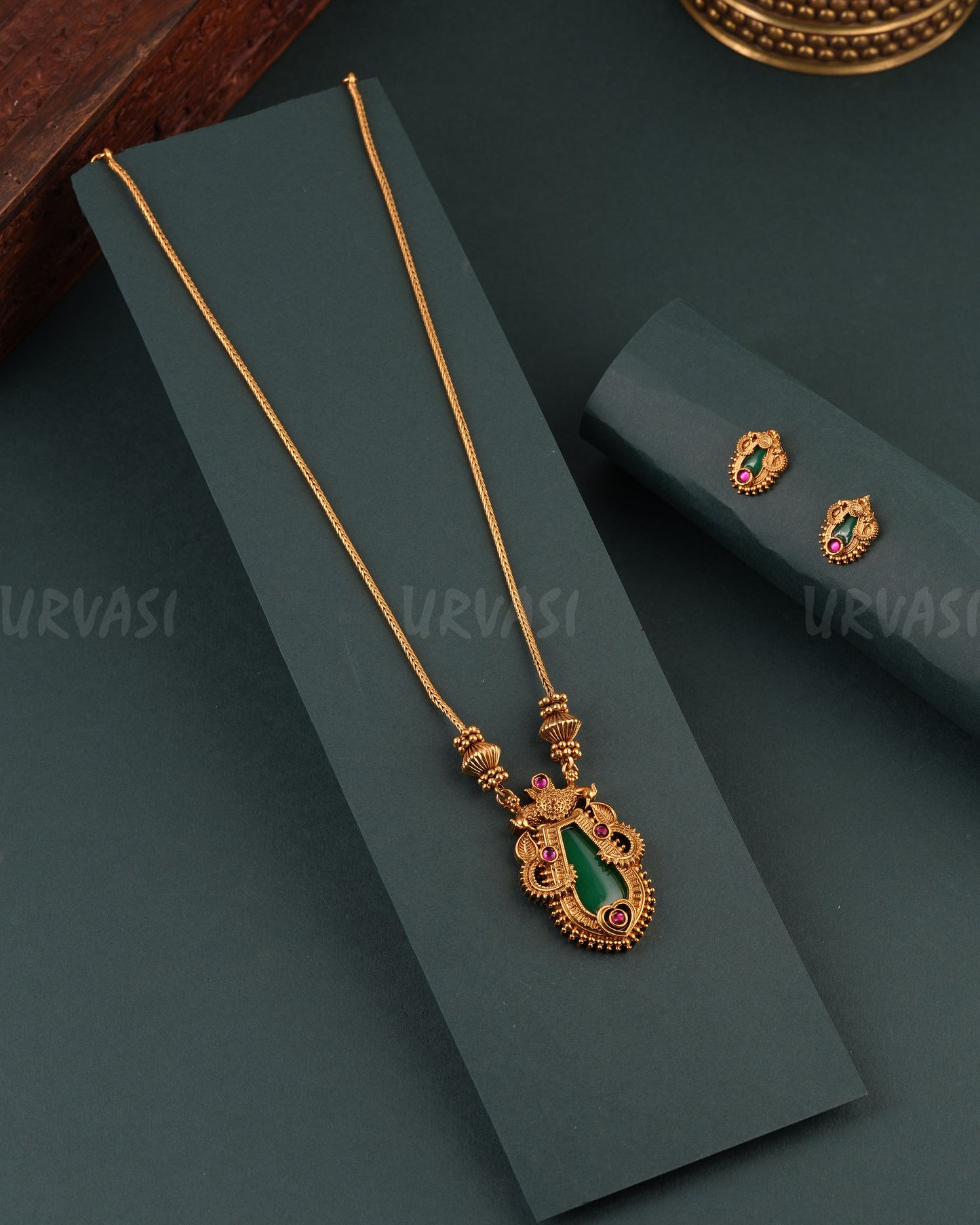 Gold-Toned  Traditional Long Necklace 1709
