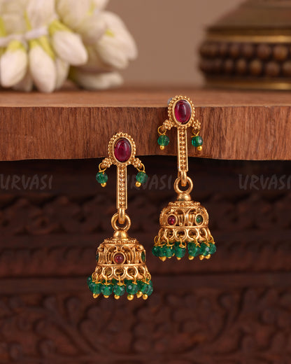 Gold-Toned Long Hanging Earring ER 1049