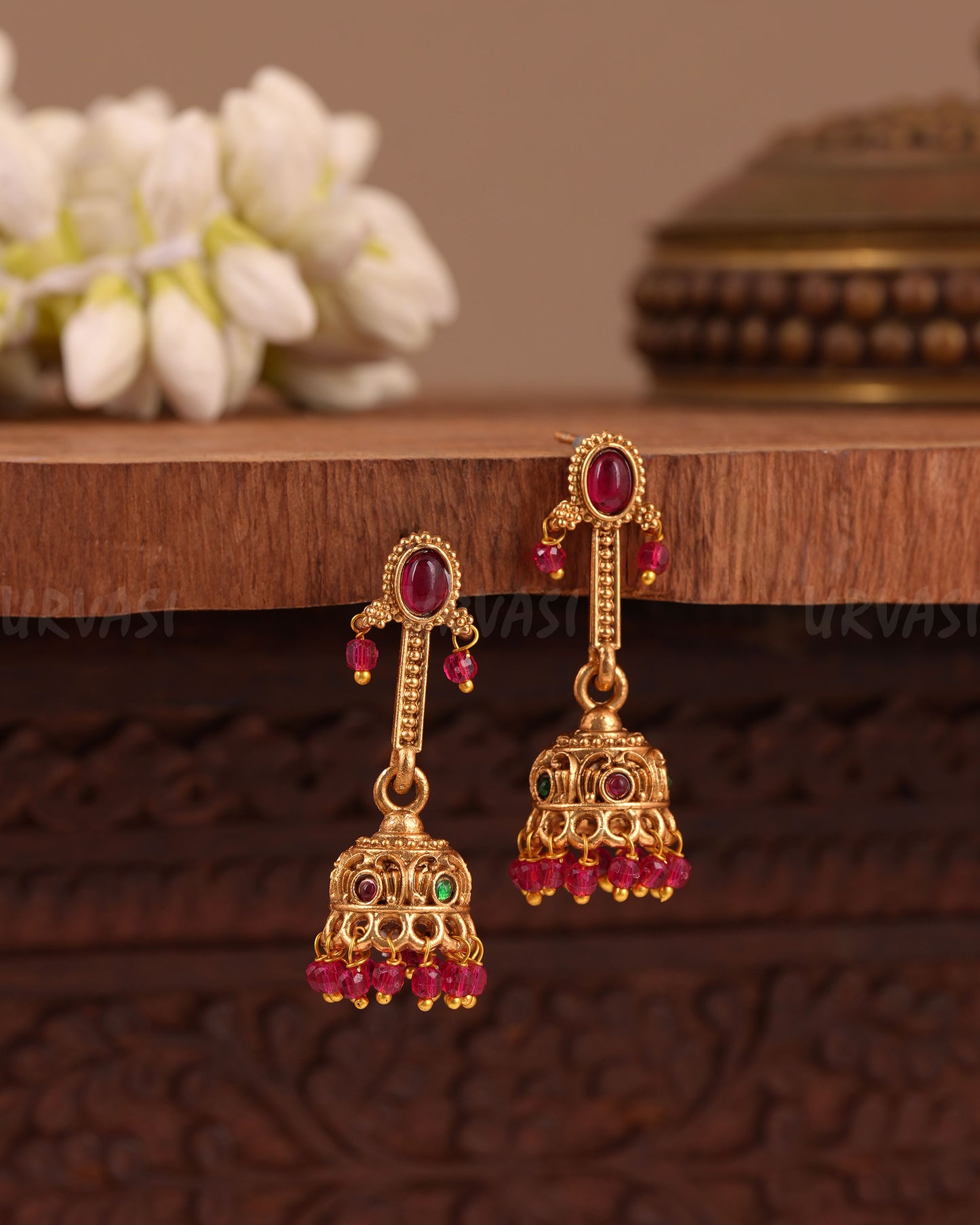 Gold-Toned Long Hanging Earring ER 1049