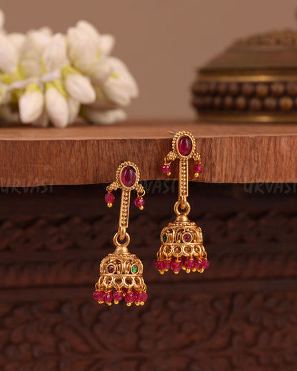 Gold-Toned Long Hanging Earring ER 1049