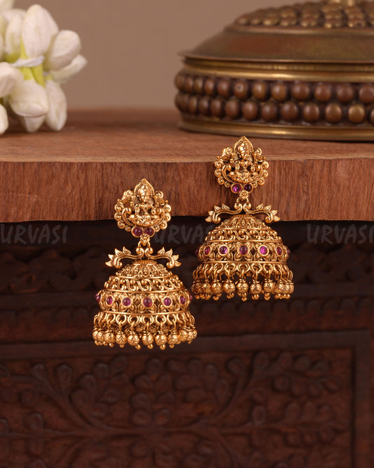 Gold-Toned Traditional Lakshmi Earring ER 1034