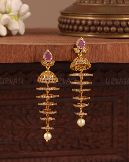 Gold-Floral Layered Earring ER 1039