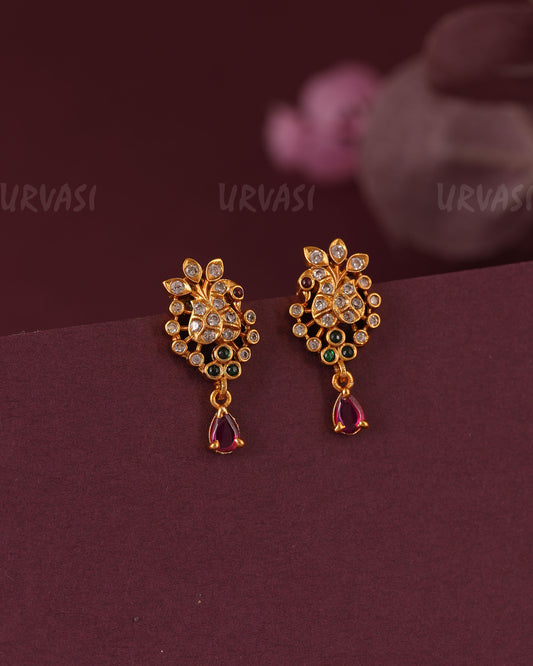 Gold-Toned  Peacock Earring ER 1121