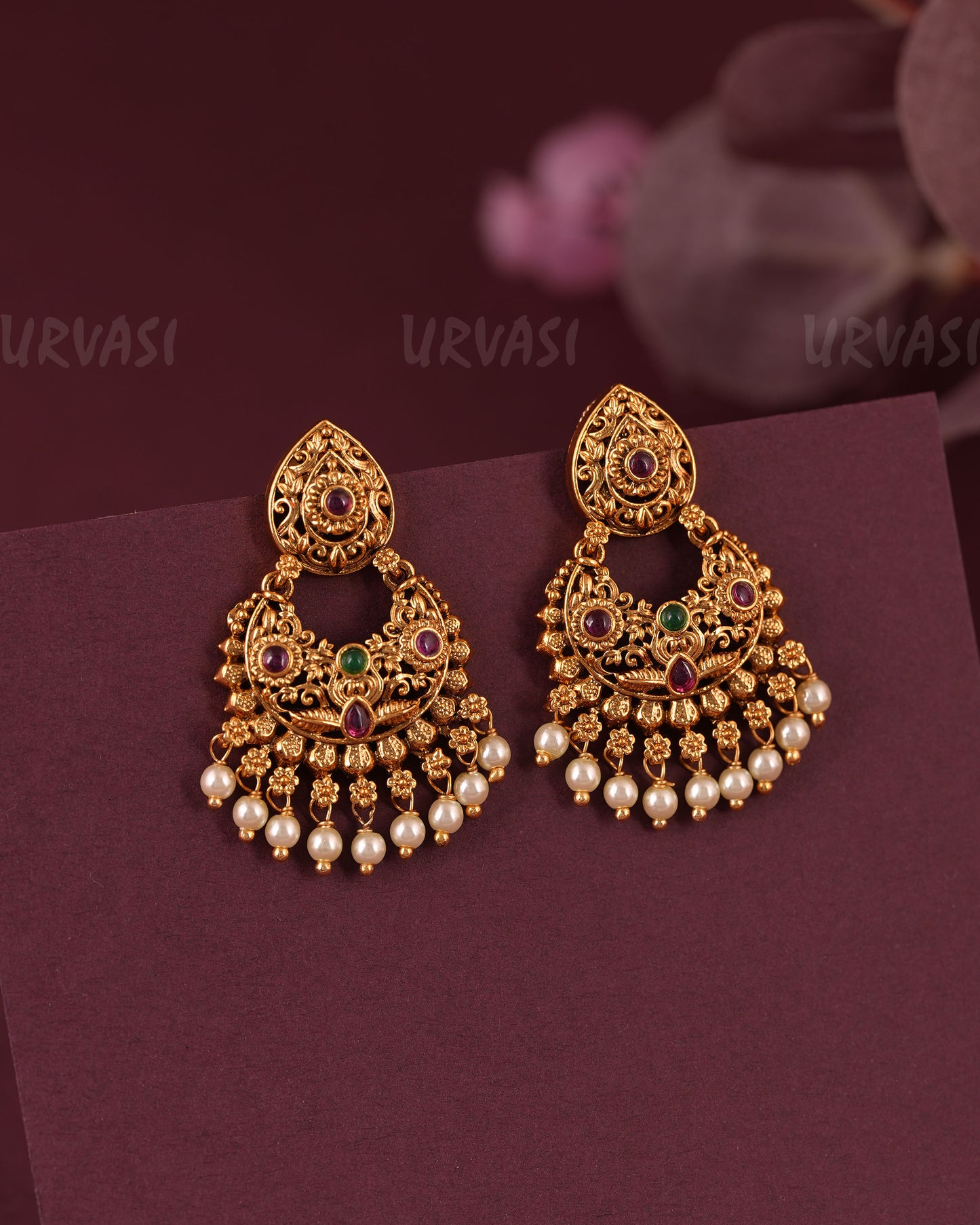 Gold-Toned Chaandbali Earring ER 1118