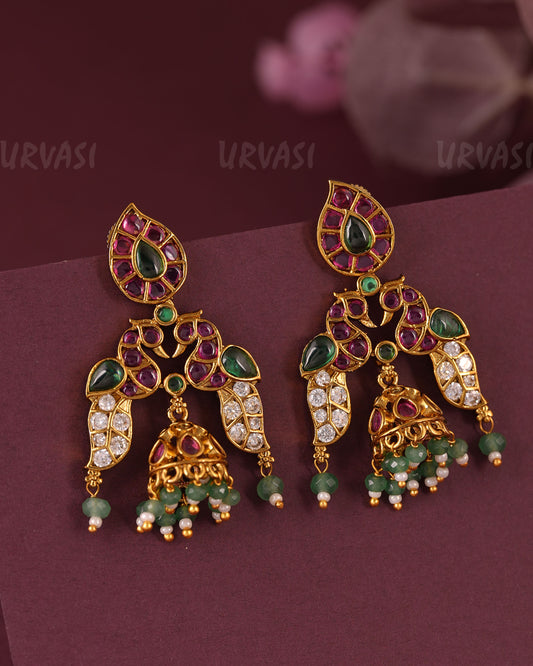 Gold-Toned Peacock Earring  ER 1129