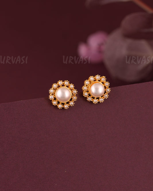 Gold-Floral Cluster Stud Earring ER 1085