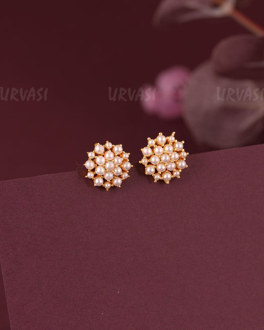 Gold-Floral Cluster Stud Earring ER 1089