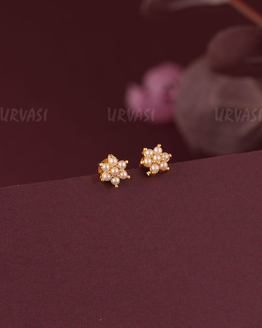 Gold-Floral Carole  Stud  Earring  ER 1081