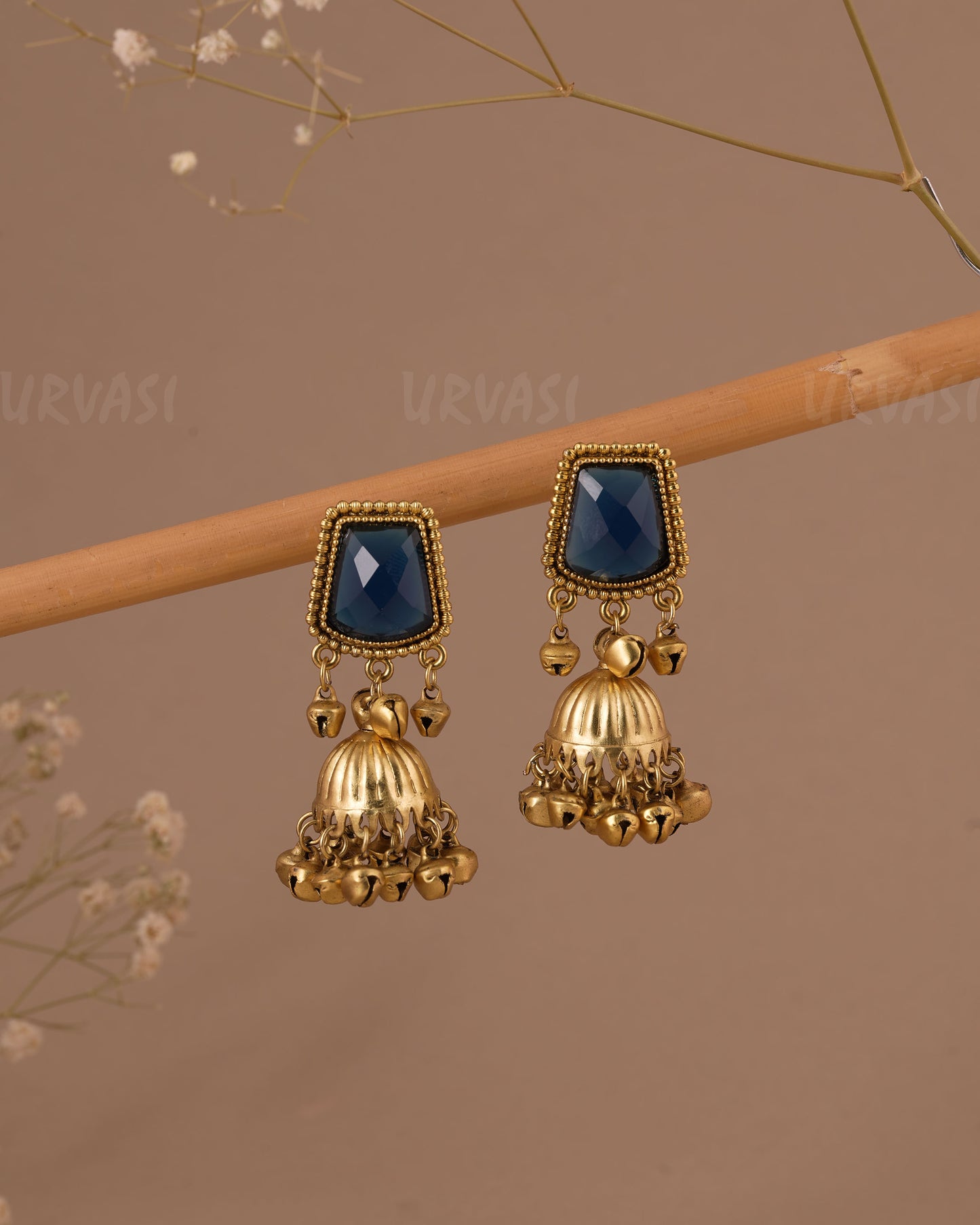 Gold-Toned  Kashmiri Ghungroo  Jhumka Earring ER 1090