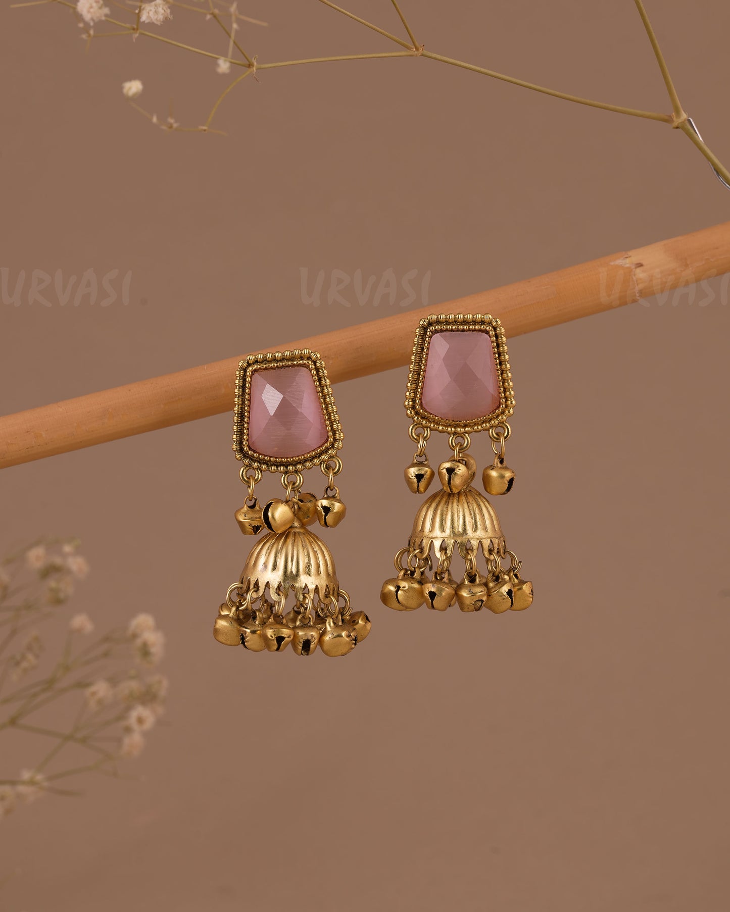 Gold-Toned  Kashmiri Ghungroo  Jhumka Earring ER 1090