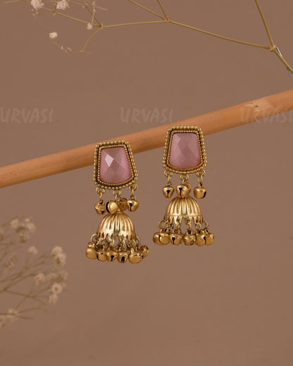 Gold-Toned  Kashmiri Ghungroo  Jhumka Earring ER 1090