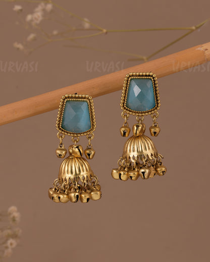 Gold-Toned  Kashmiri Ghungroo  Jhumka Earring ER 1090
