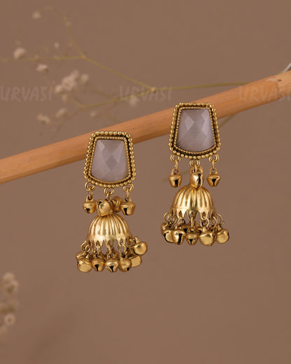 Gold-Toned  Kashmiri Ghungroo  Jhumka Earring ER 1090