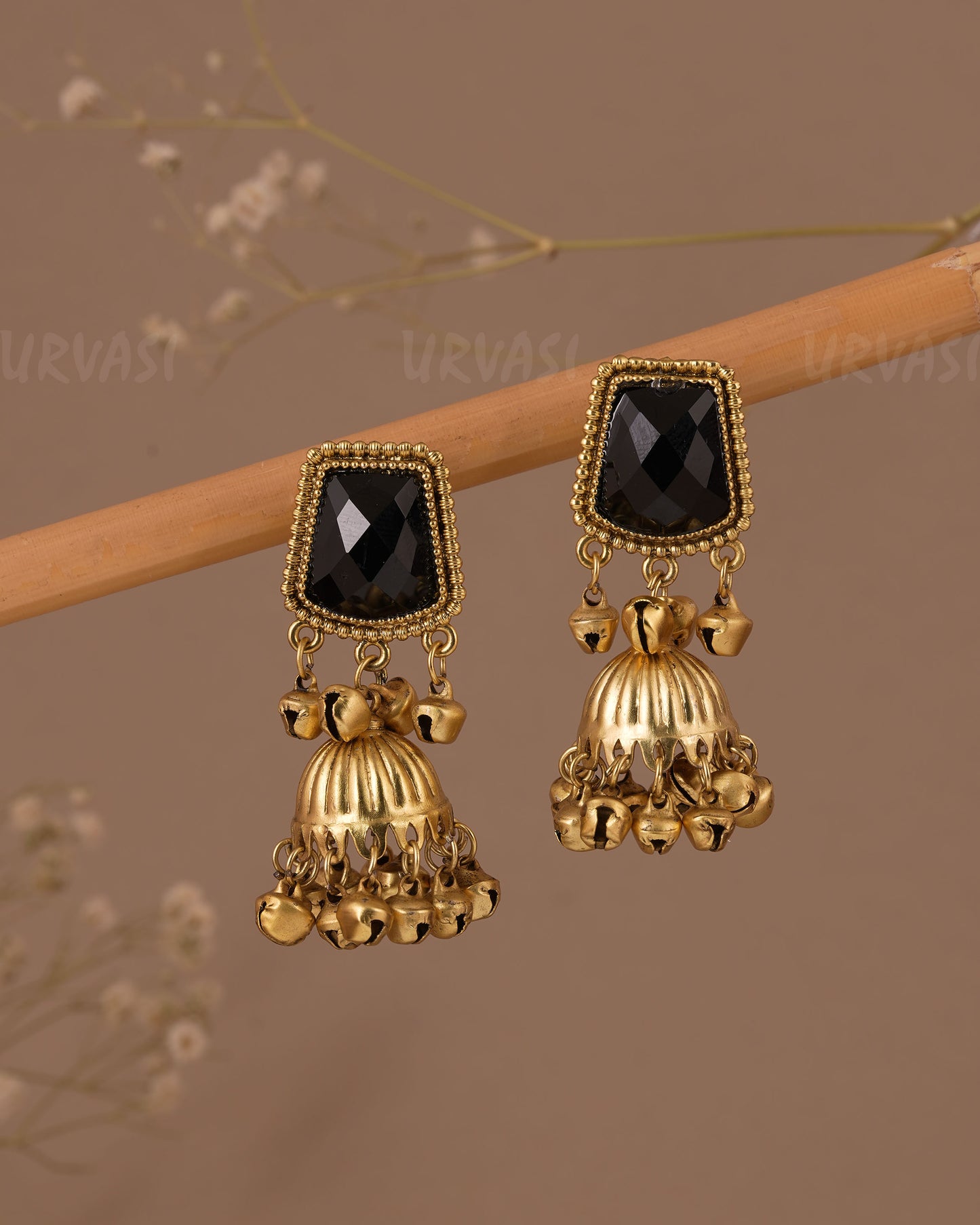 Gold-Toned  Kashmiri Ghungroo  Jhumka Earring ER 1090