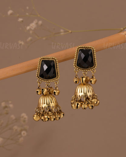 Gold-Toned  Kashmiri Ghungroo  Jhumka Earring ER 1090