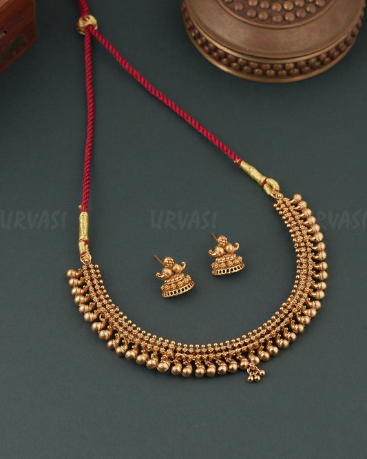 Gold-Polish choker Necklace 1747