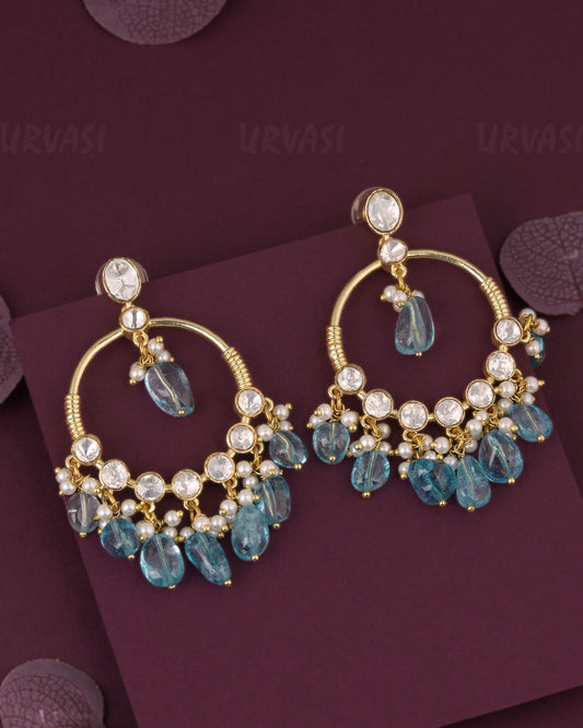 Gold-Toned Chandbali  Pearl Drop Earring ER 1233
