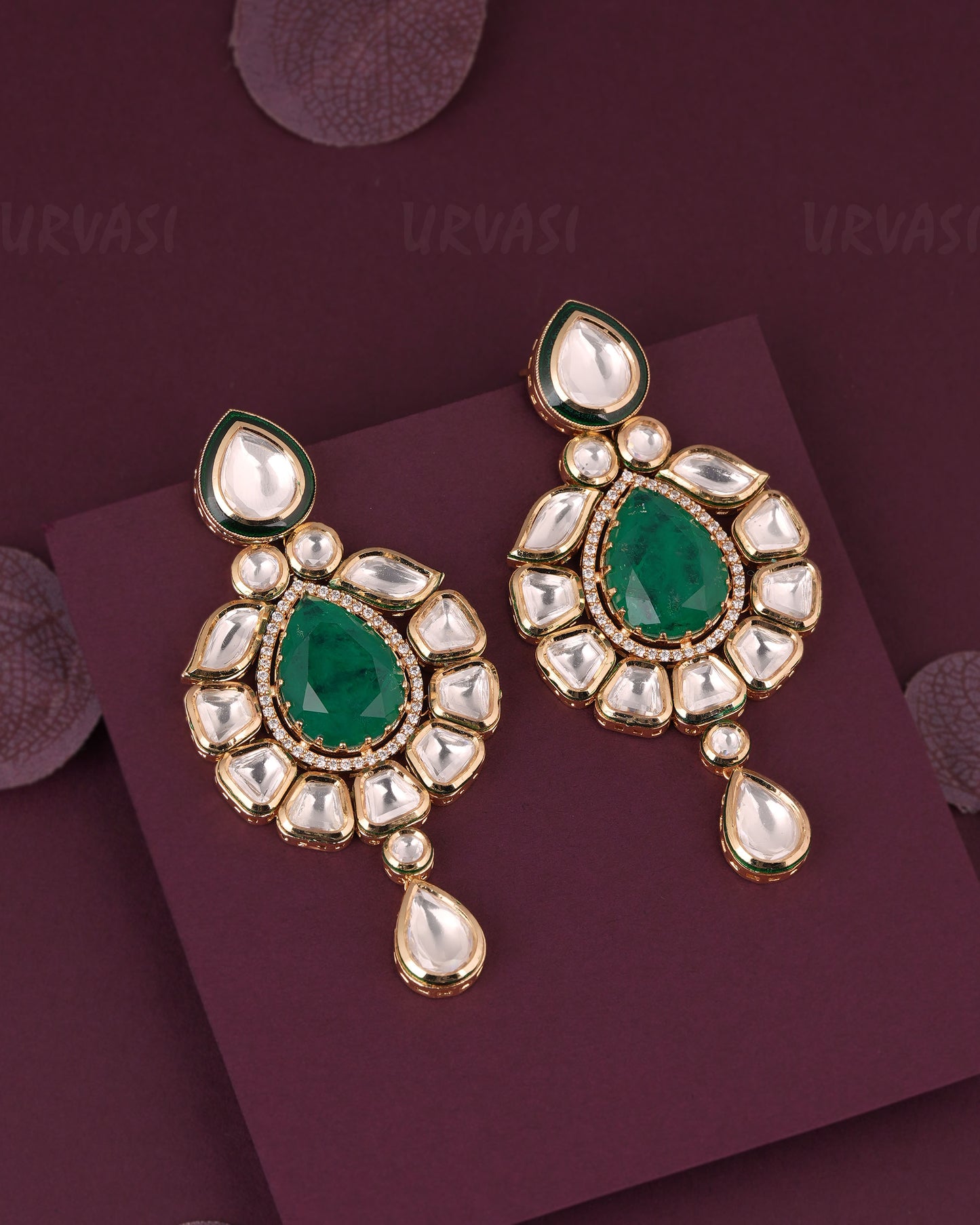 Premium  Kundan-Style Drop Earring ER 1239