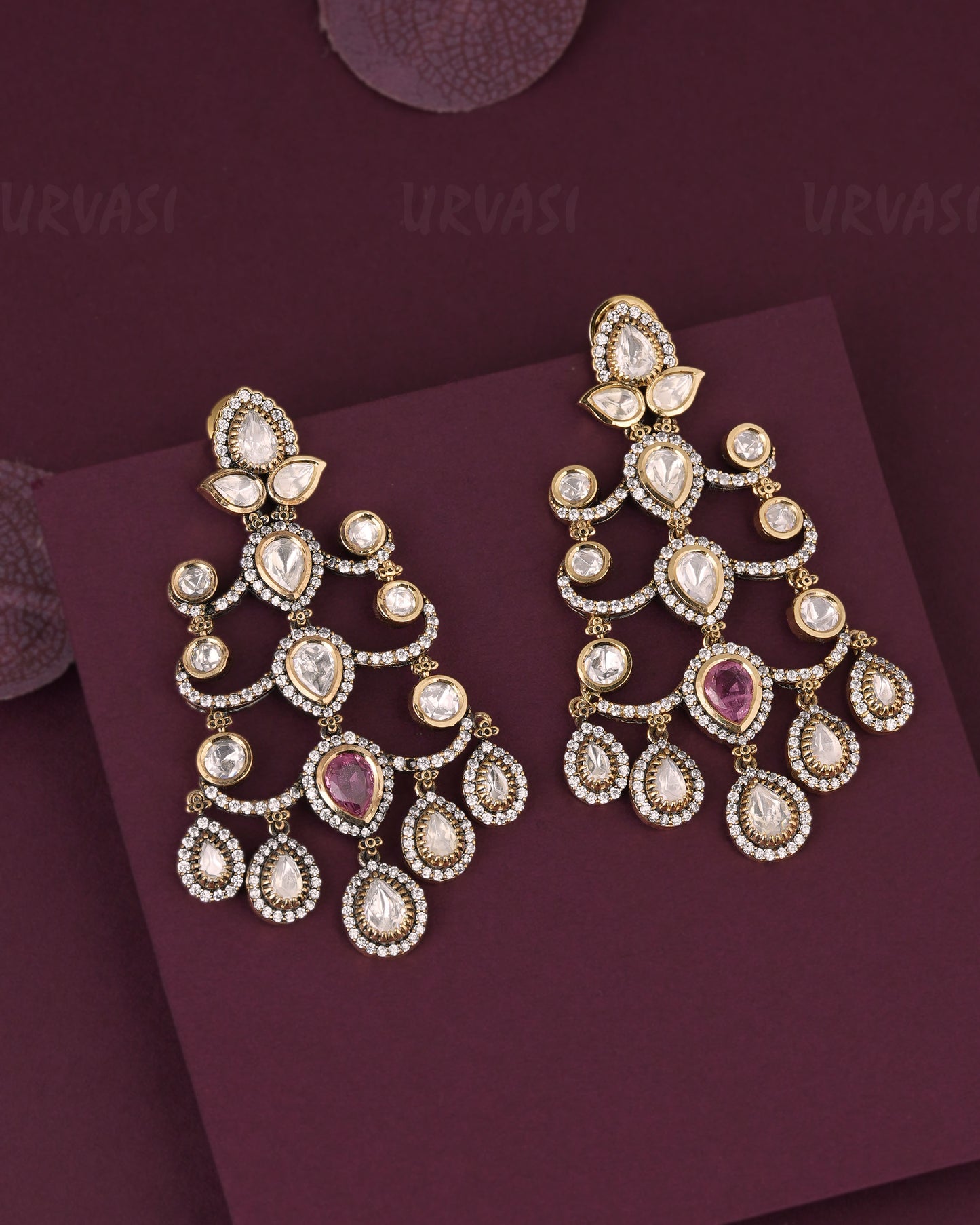 Gold-Toned Lear  Earring ER 1228