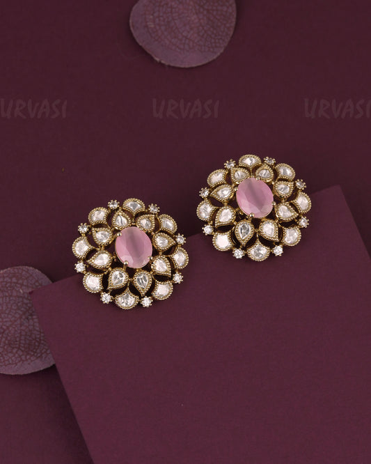 Gold-Toned Floral  Stud Earring ER 1223