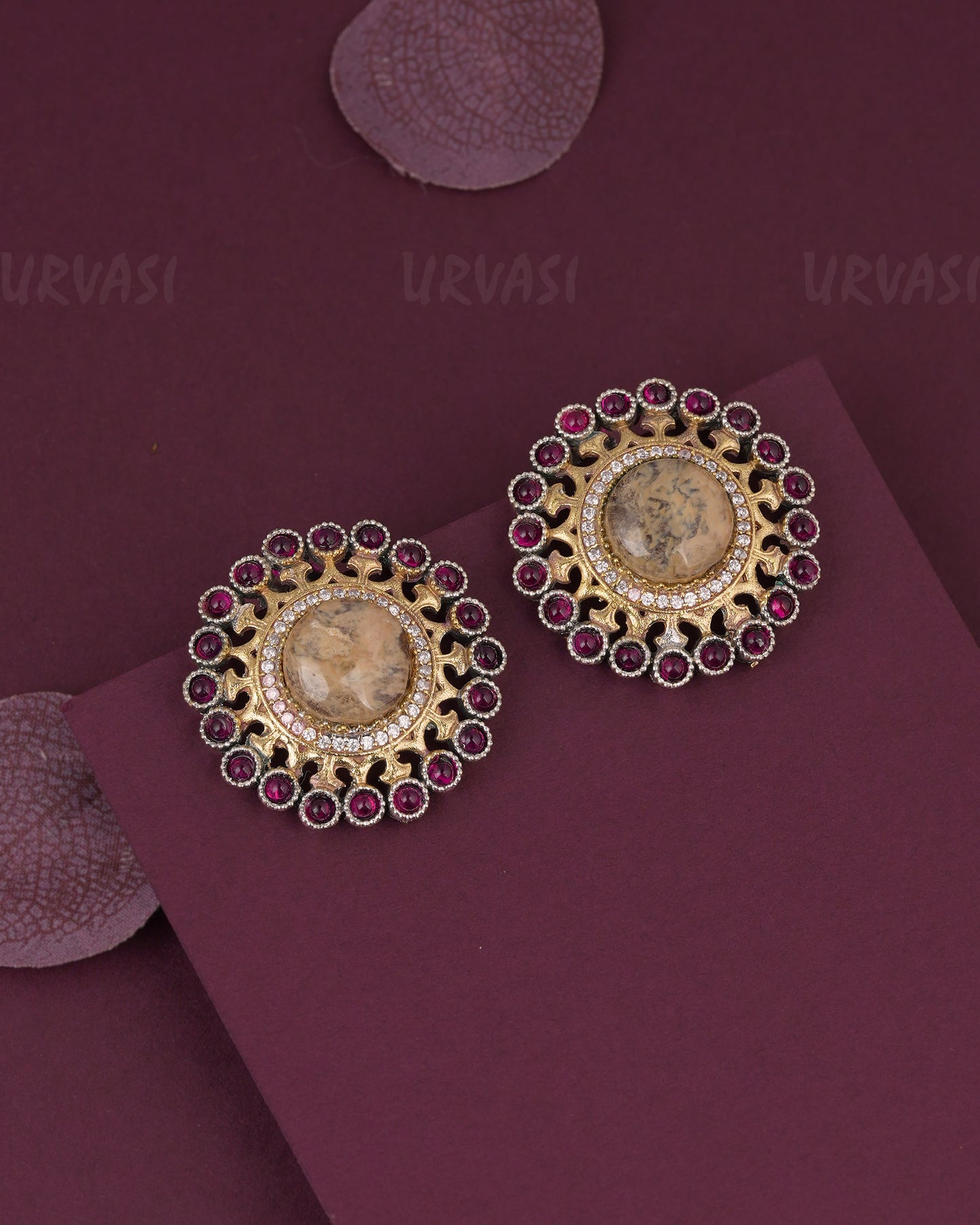 Floral-Fresh Water Designed Stud  Earring  ER  1160