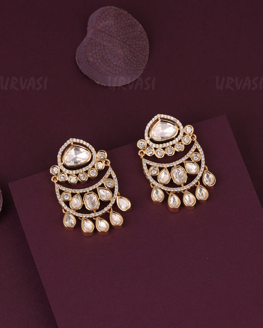 Gold-Toned Chandbali  Earring ER 1231