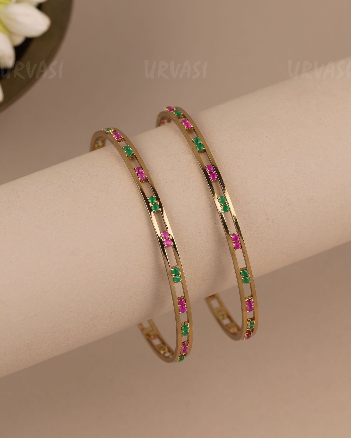 Mehendi-Polish  Cluster-Set  Bangles (Set of Two) BA 474