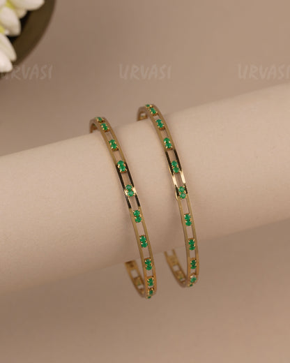 Mehendi-Polish  Cluster-Set  Bangles (Set of Two) BA 474
