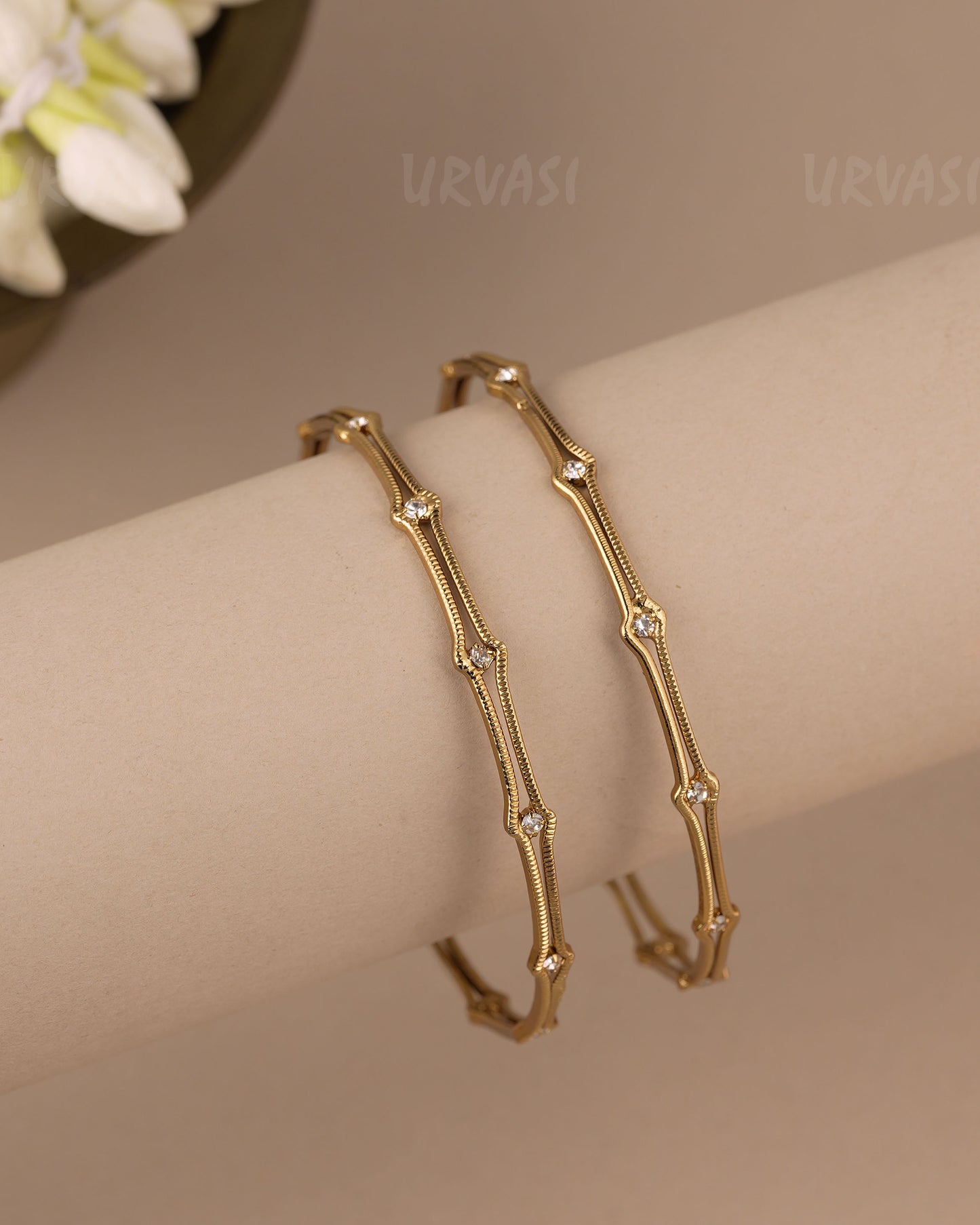 Mehendi-Polish   Kemp-Stone  Bangles(Set  of Two ) BA 473