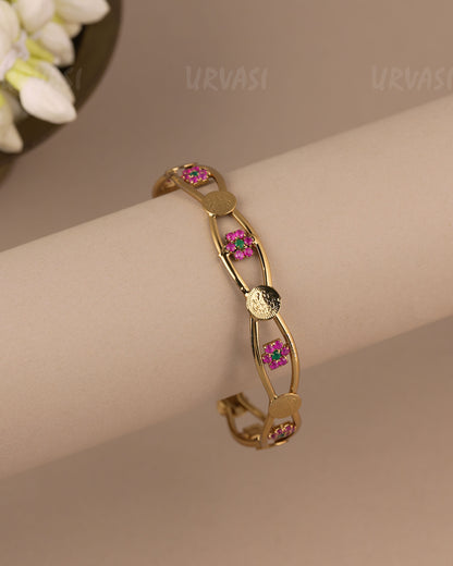 Mehendi-Polish Traditional  Floral Lakshmi Kaasu Bangles BA 476